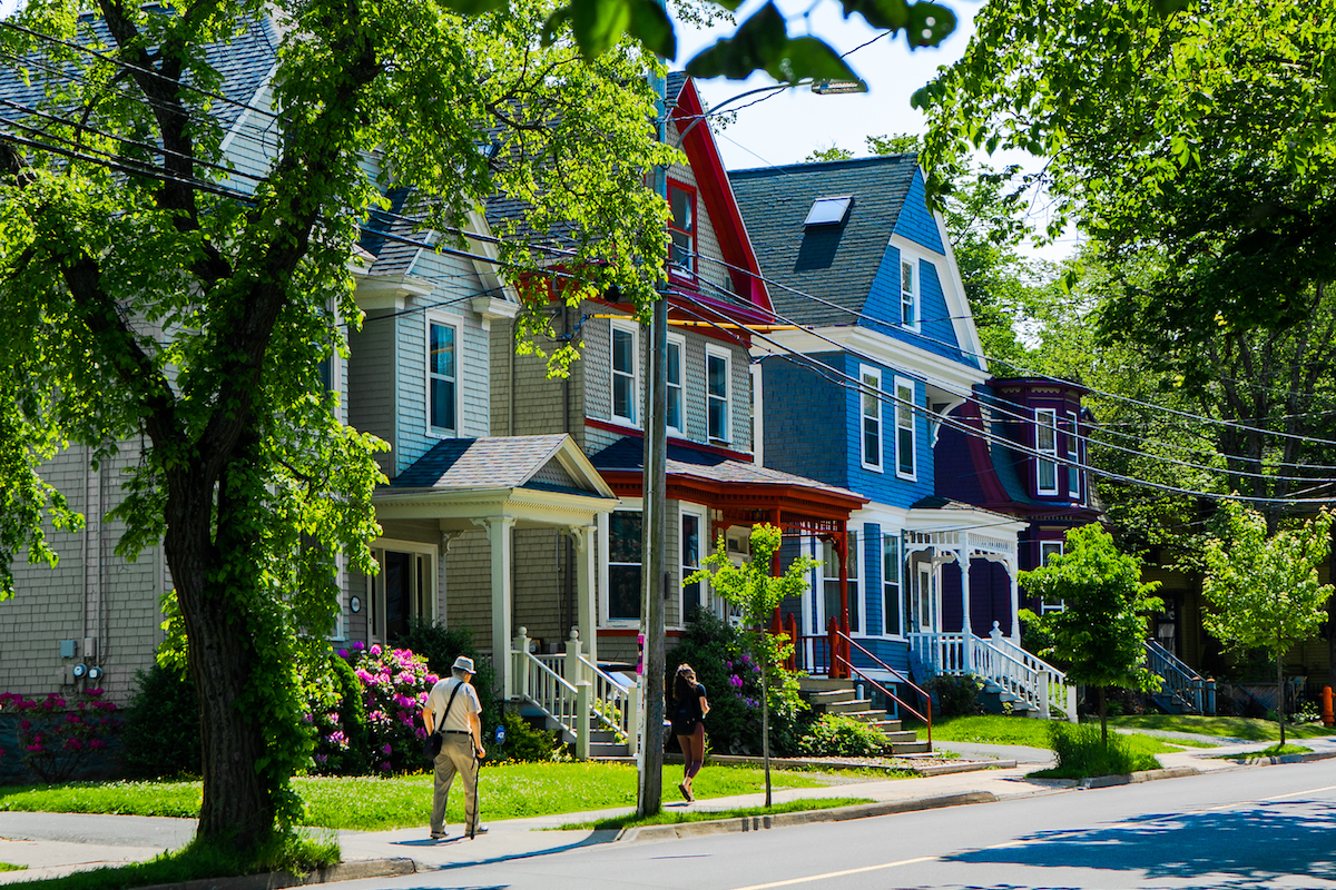 Colourful houses in Halifax by Evan de Silva
