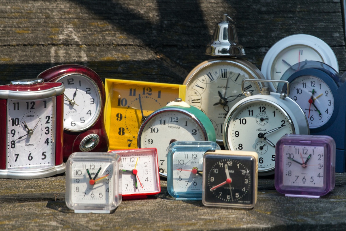 Collection of alarm clocks