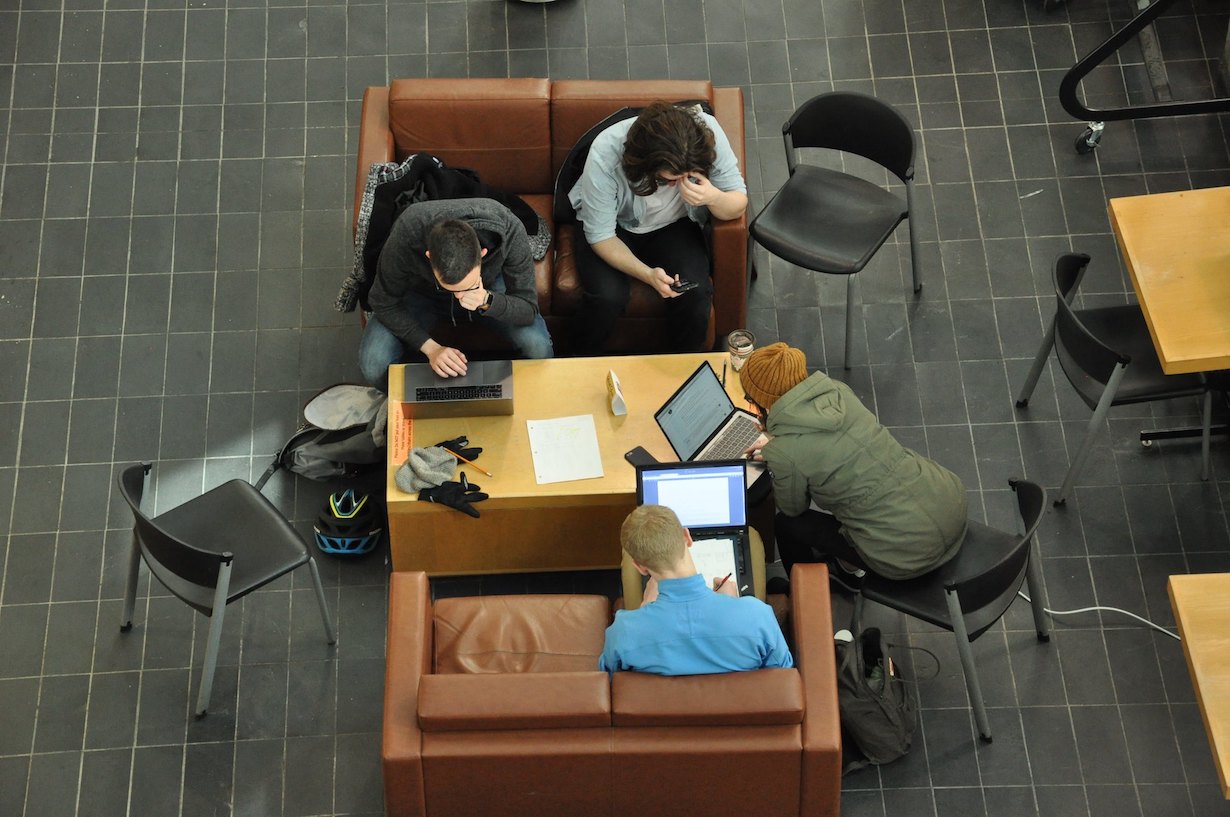 students studying together