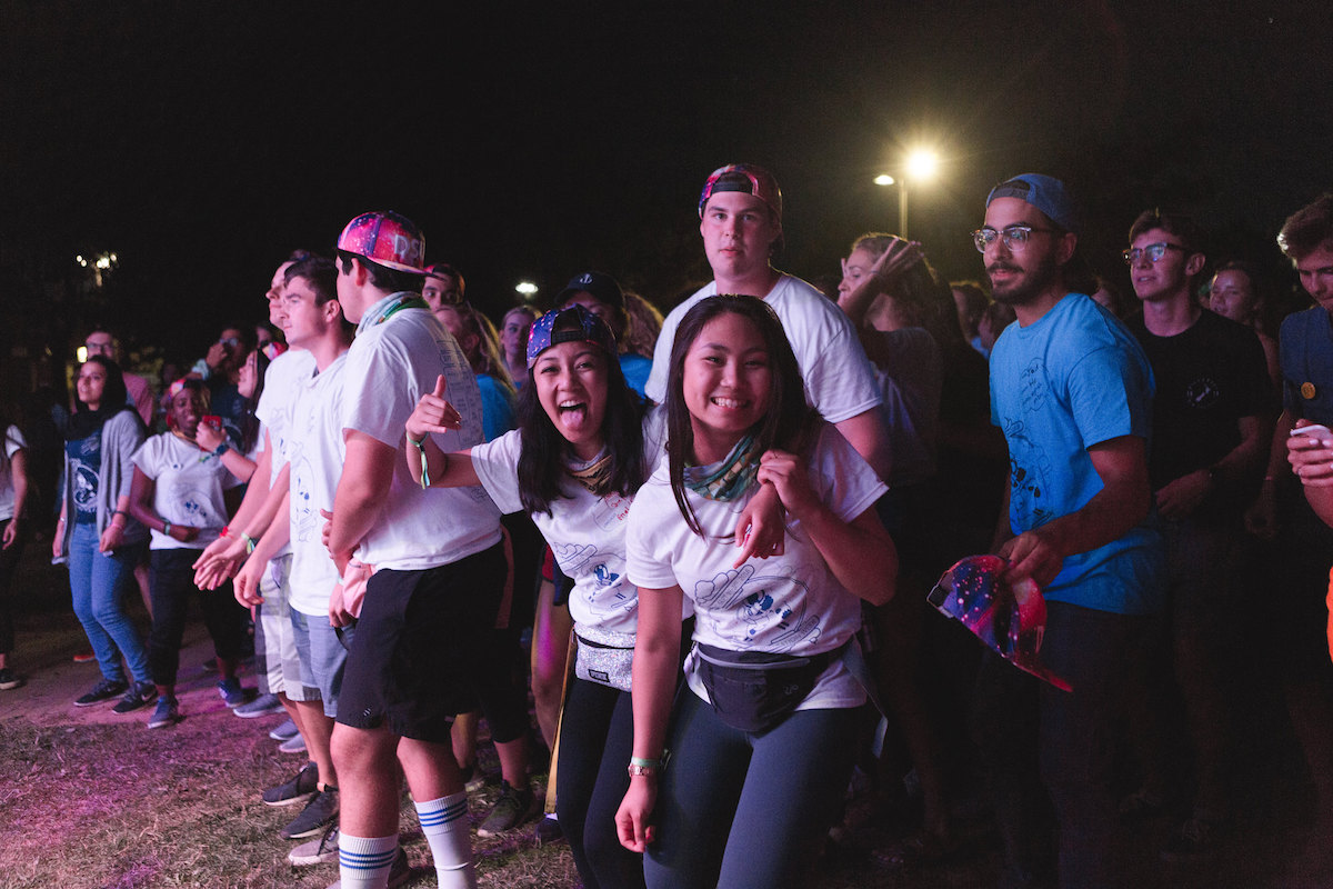students at concert
